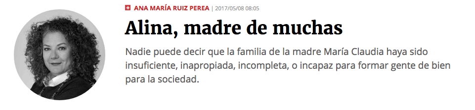 Alina, madre de muchas