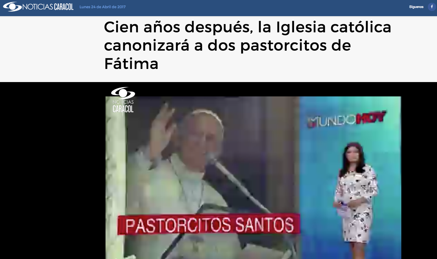 Cien años después, la Iglesia católica canonizará a dos pastorcitos de Fátima