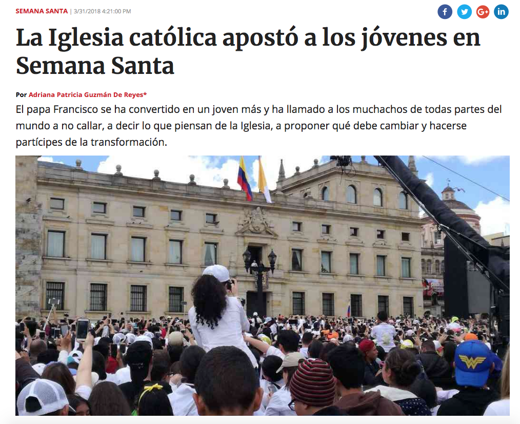 La Iglesia católica apostó a los jóvenes en Semana Santa