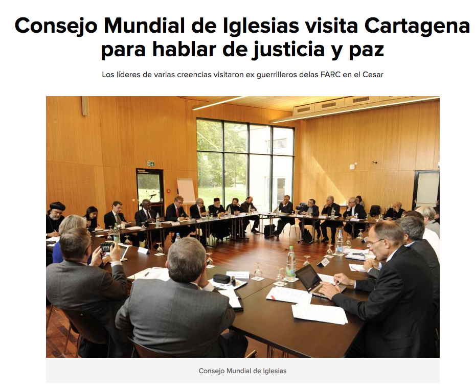 Consejo Mundial de Iglesias visita Cartagena para hablar de justicia y paz
