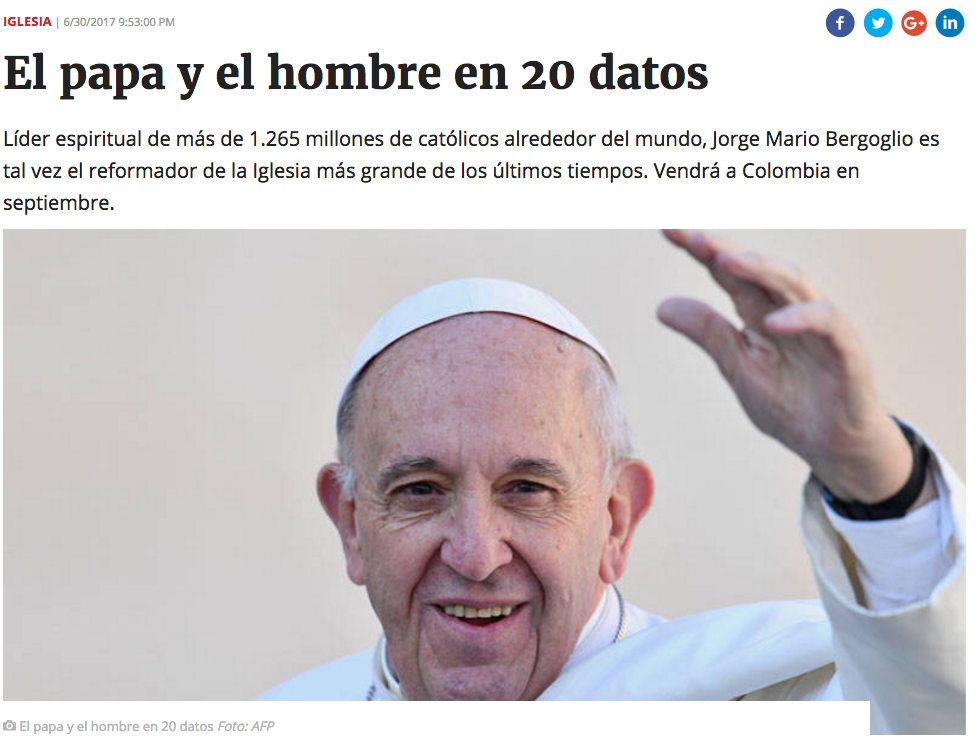 El papa y el hombre en 20 datos
