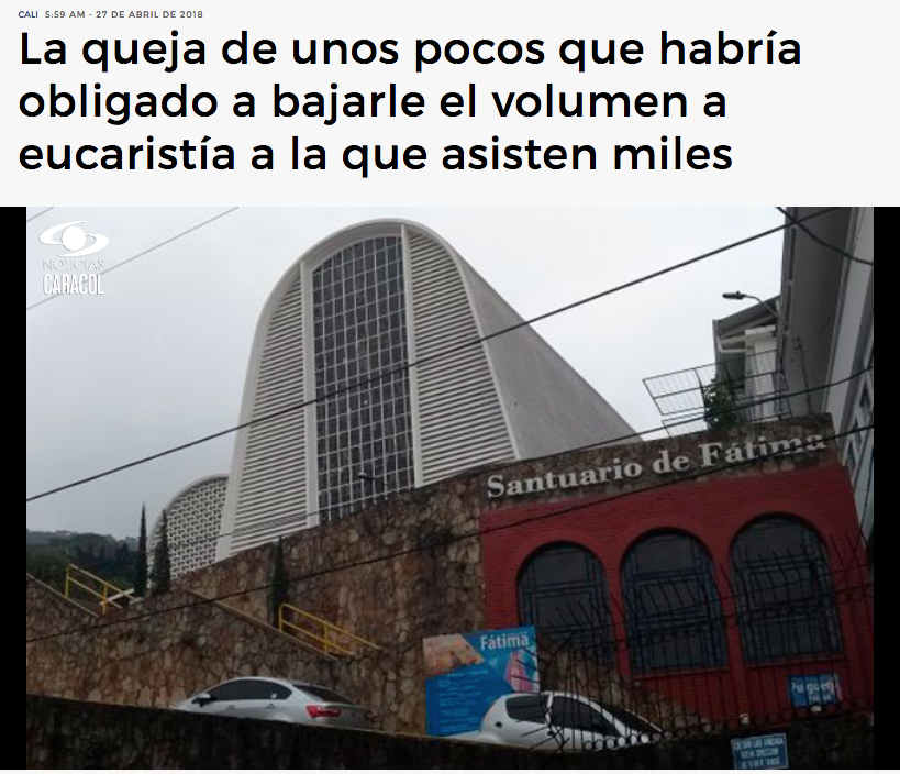 La queja de unos pocos que habría obligado a bajarle el volumen a eucaristía a la que asisten miles