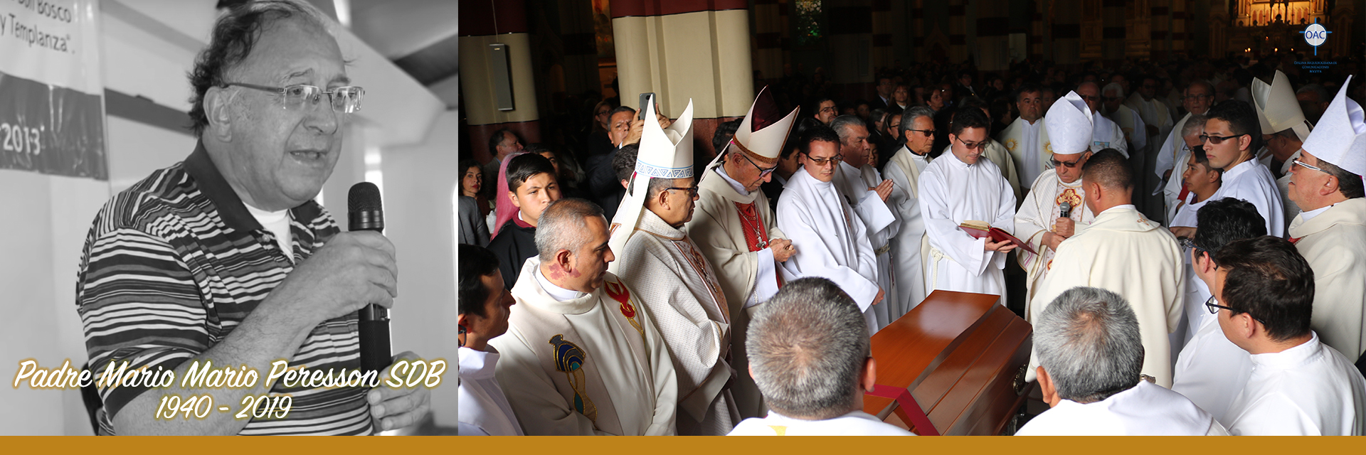 El último adiós al padre Mario Leonardo Peresson Tonelli