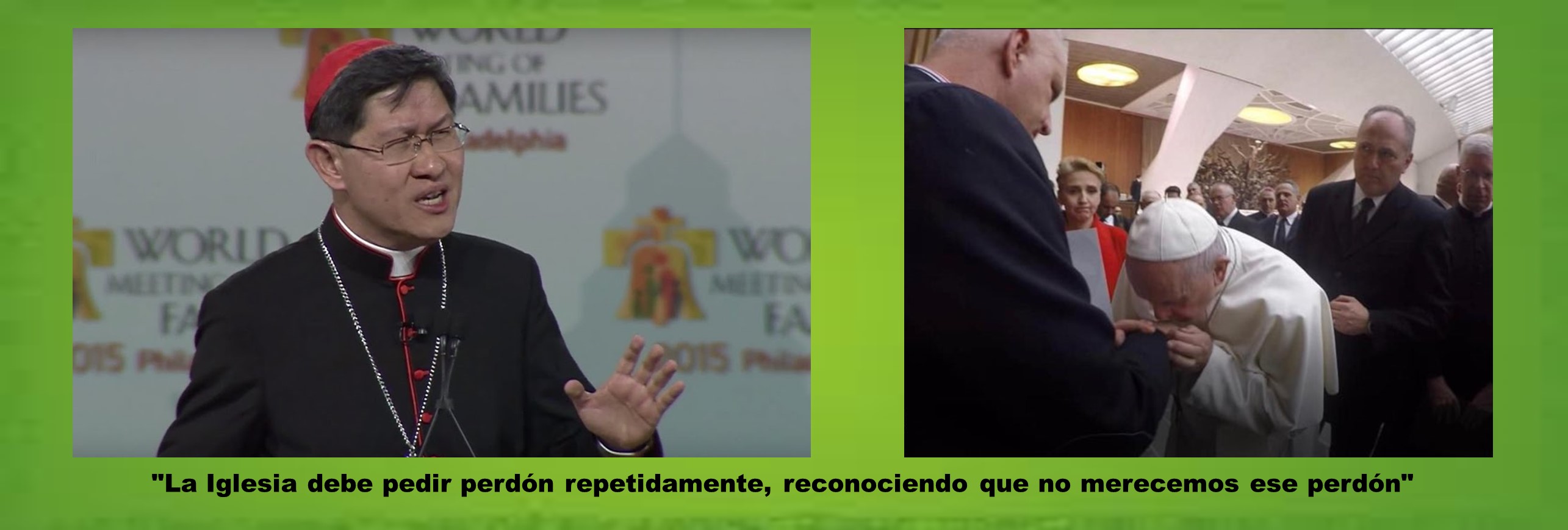 En su conferencia, el cardenal Tagle admitió que la Iglesia "cubrió el escándalo para proteger a los abusadores"