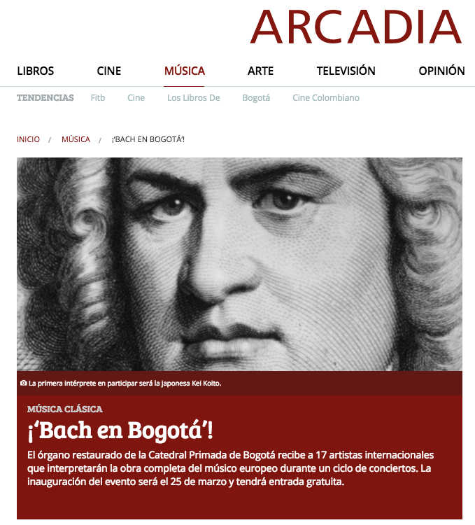 ¡‘Bach en Bogotá’!