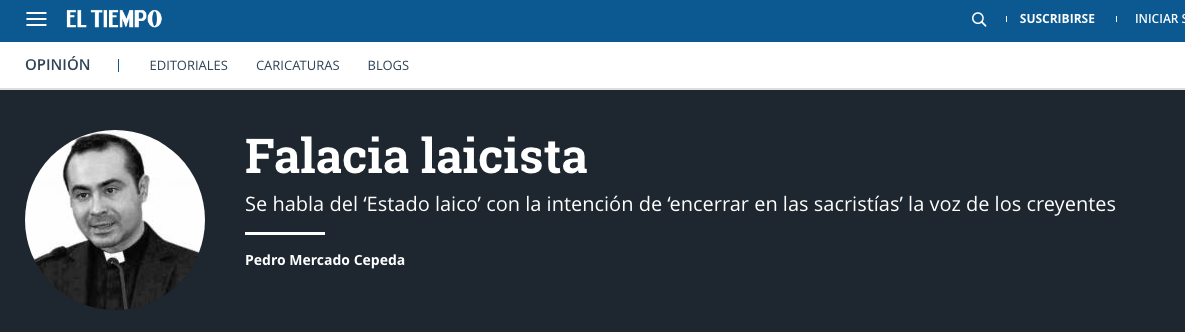 Falacia laicista.