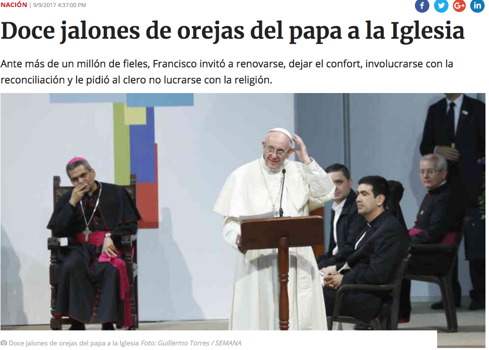 Doce jalones de orejas del papa a la Iglesia