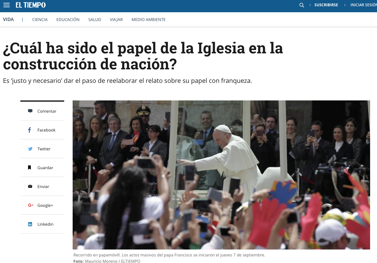 ¿Cuál ha sido el papel de la Iglesia en la construcción de nación?