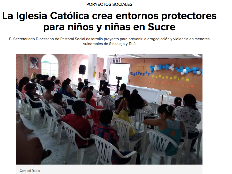 La Iglesia Católica crea entornos protectores para niños y niñas en Sucre