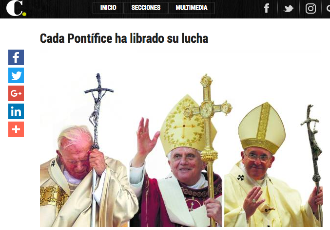 Cada Pontífice ha librado su lucha