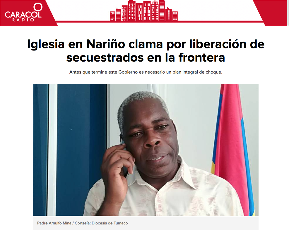 Iglesia en Nariño clama por liberación de secuestrados en la frontera