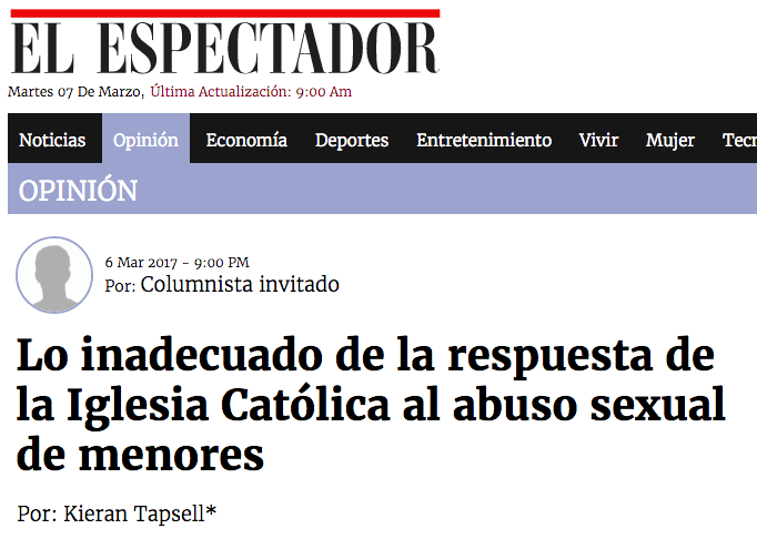 Lo inadecuado de la respuesta de la Iglesia Católica al abuso sexual de menores