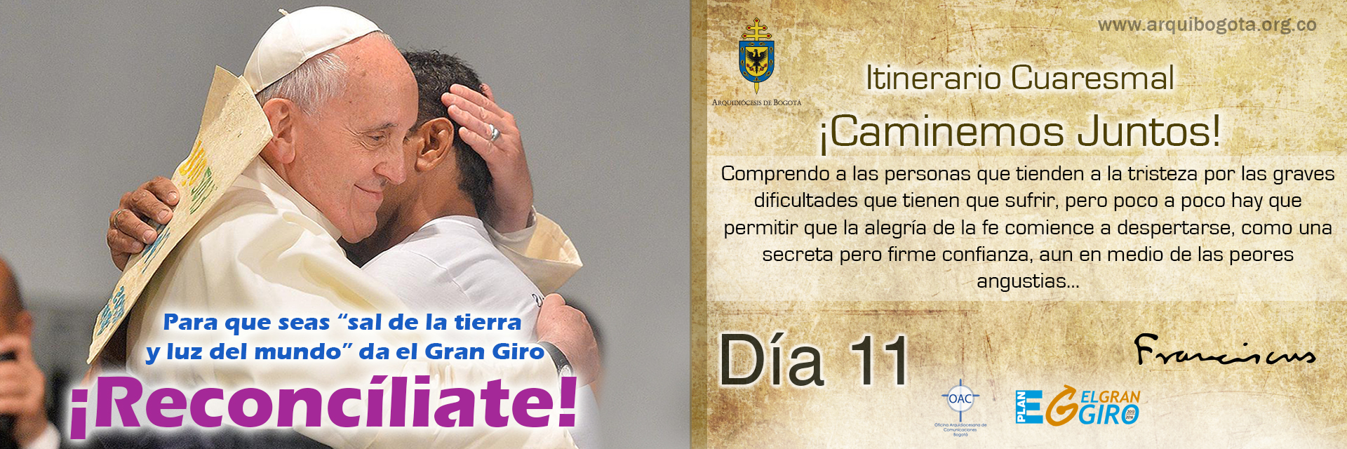 ¡Reconcíliate!Itinerario Cuaresmal - ¡Caminemos Juntos! Día 11