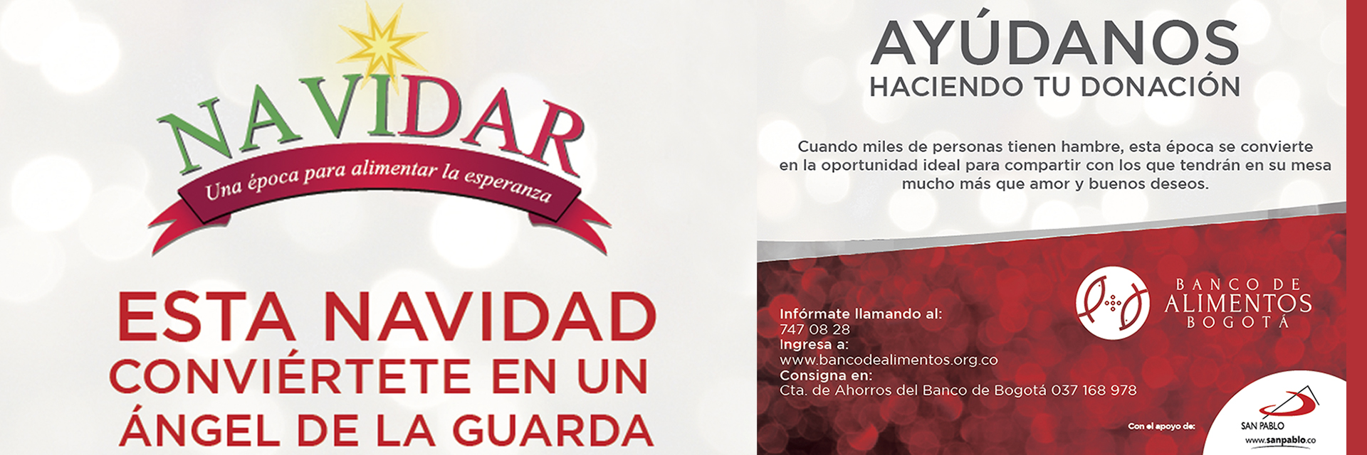 Banco de Alimentos de Bogotá, busca beneficiar cerca de 25 mil Familias en esta Navidad