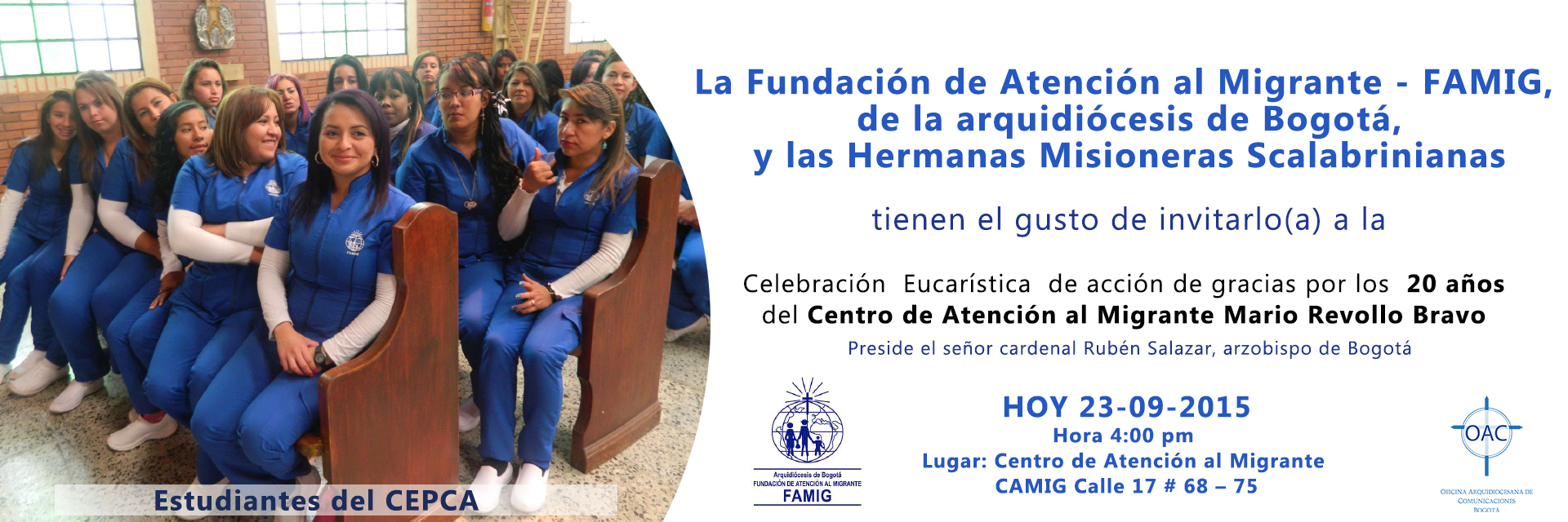 “Fui forastero y ustedes me recibieron en su casa"