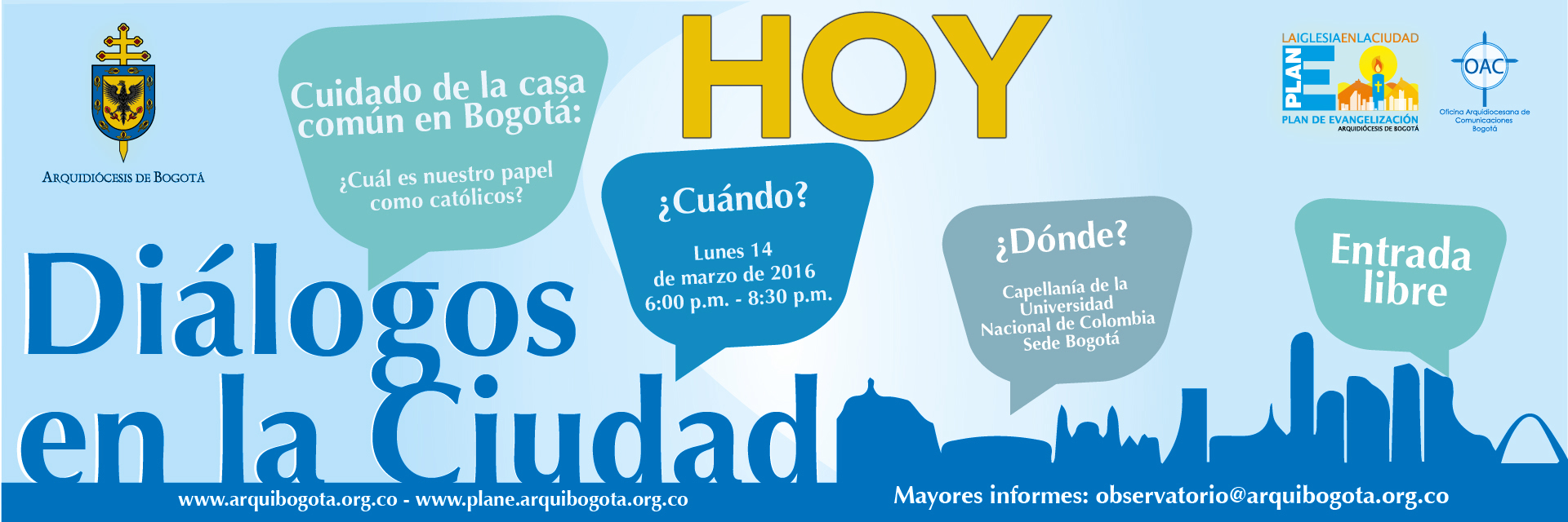 Diálogos en la ciudad Cuidado de la casa común en Bogotá: ¿cuál es nuestro papel como católicos?