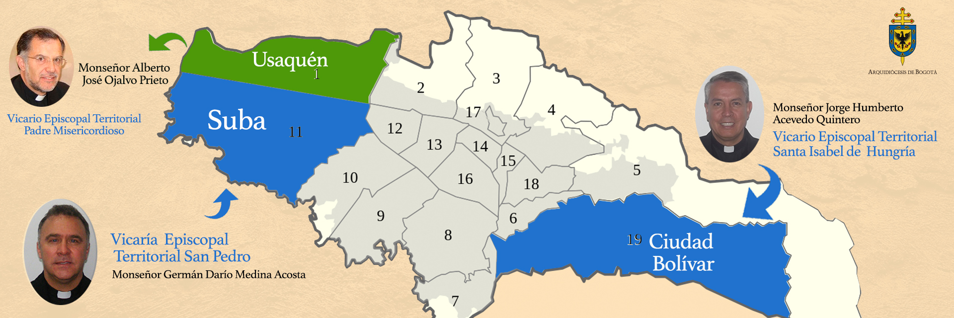 Dos nuevas vicarías episcopales territoriales en la arquidiócesis de Bogotá