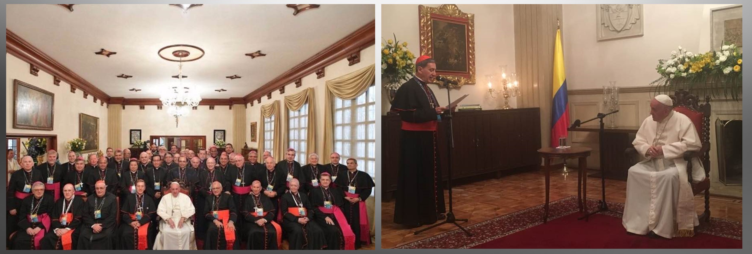 En Bogotá, Francisco se reunió con las directivas del CELAM