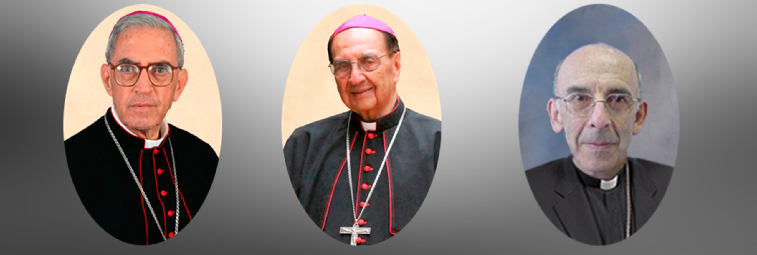 Los obispos Ramón Darío Molina Jaramillo, OFM, Gabriel Romero Franco y Víctor Manuel López Forero celebran 40 años de su ordenación episcopal