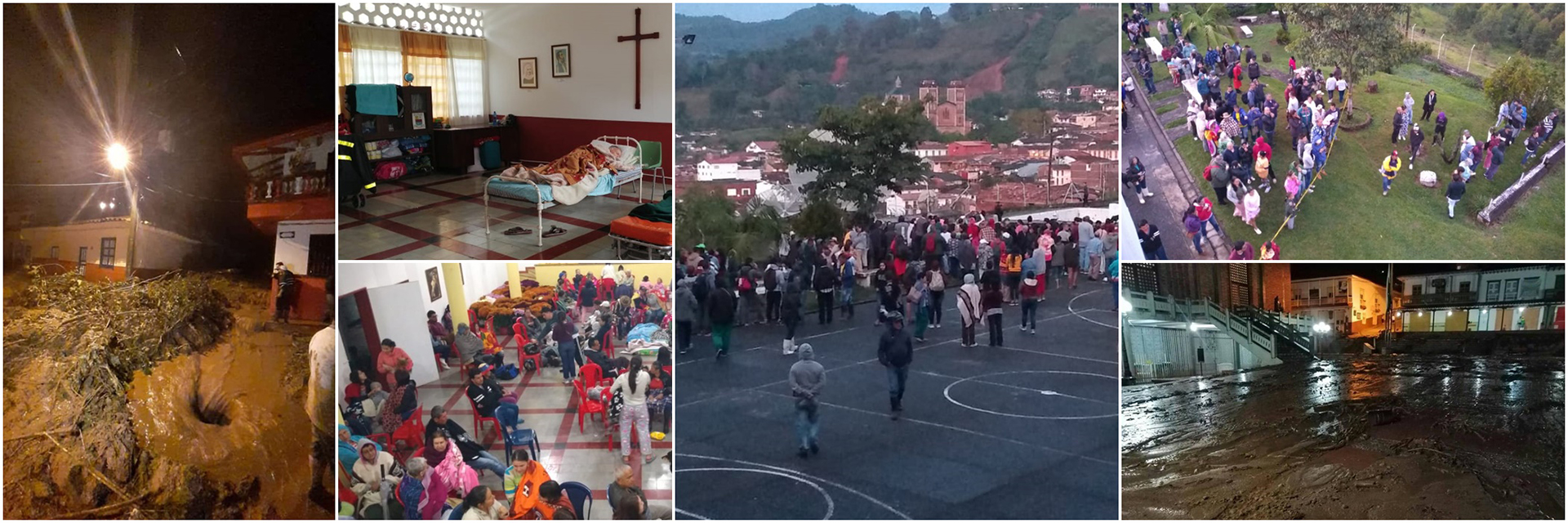 Iglesia en Jericó acompaña a damnificados por desbordamiento de quebrada