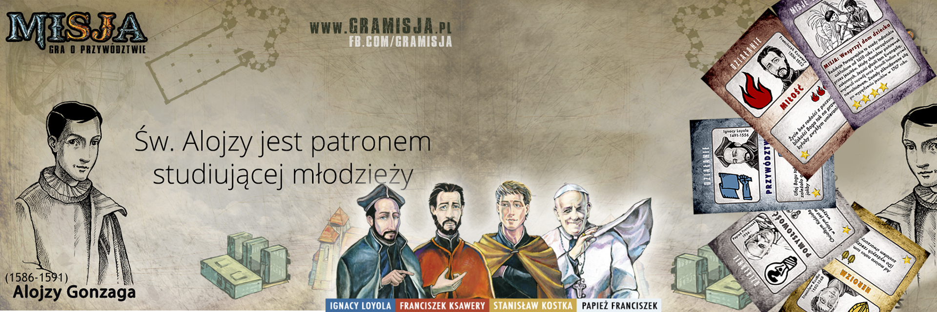 Juego de mesa con motivos de la historia de la Iglesia