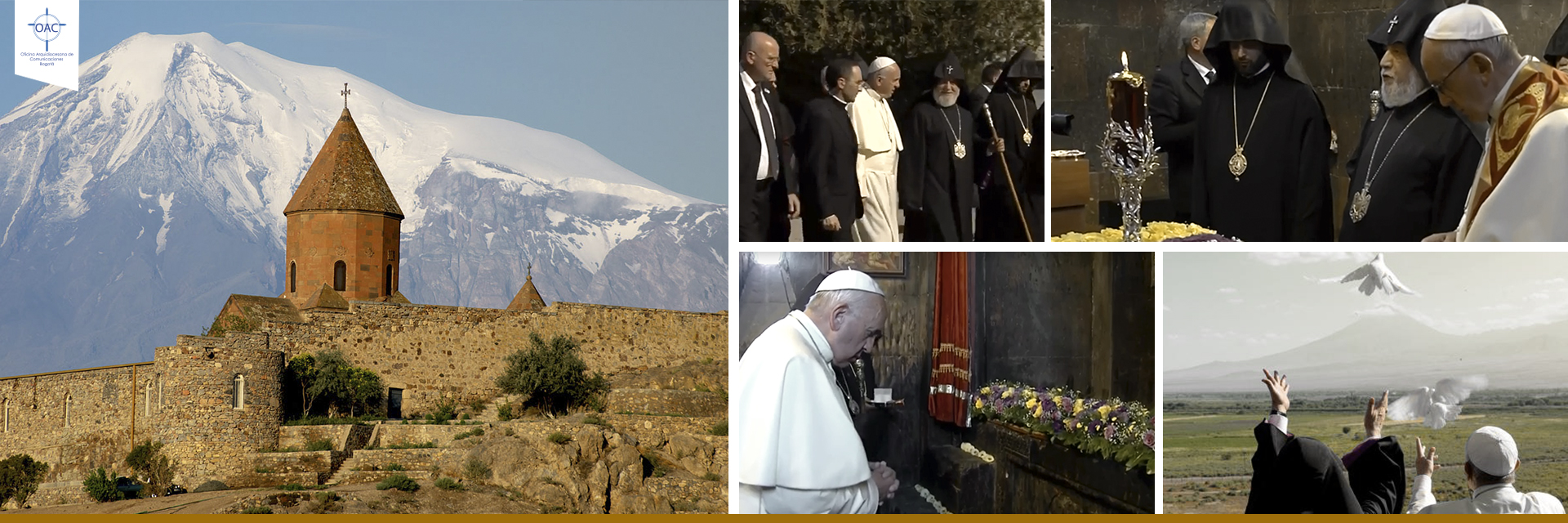 Con palomas de paz, concluye el viaje a Armenia el papa Francisco