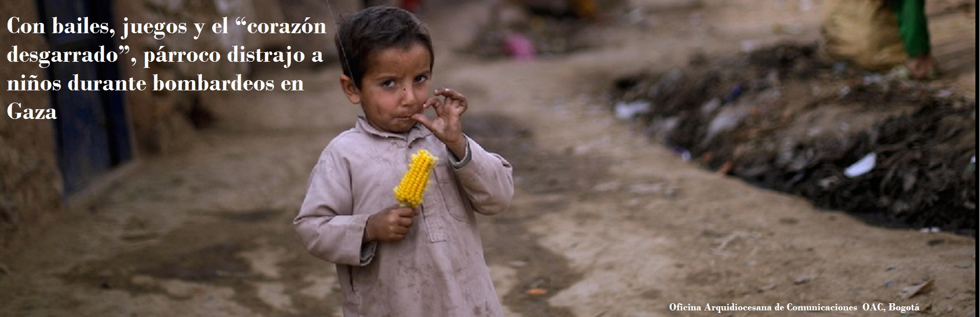 Con bailes, juegos y el “corazón desgarrado”, párroco distrajo a niños durante bombardeos en Gaza