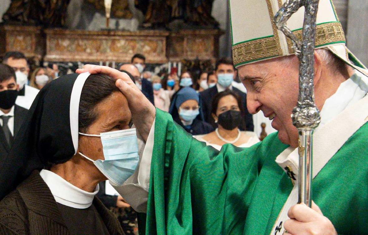 Hermana Gloria Narváez con el Papa